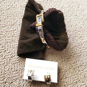 New Michael Kors earrings and bracelet set